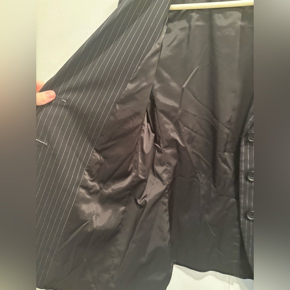 Express Black Pinstripe Jacket office professional business dressy size 10 - Picture 4 of 13